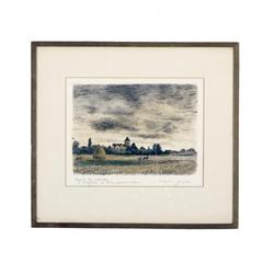 Collection of 2, including a French etching