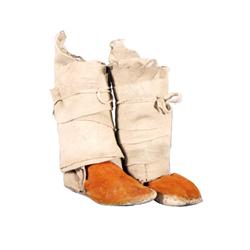 Pair of Hopi Brain Tanned Moccasins