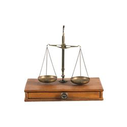 Wood and brass gold scale