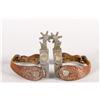Image 1 : Silver and brass mounted bronc spurs
