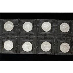 8 Royal Canadian Mint 1oz Silver Maple Leaf