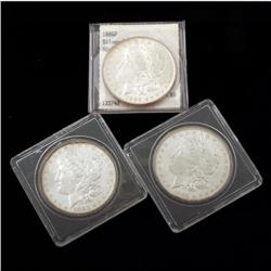 Lot of 3 BU Morgan Silver Dollars