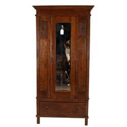 Magnificent oak mission style armoire