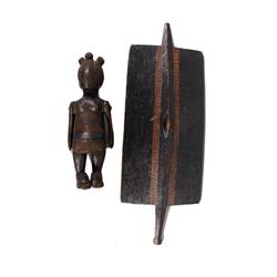 African shield and fertility doll