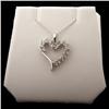 Image 1 : Brilliant 10K Wht Gold Ladies Heart Design