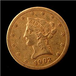 1903-S $10 Gold Liberty VF-XF.