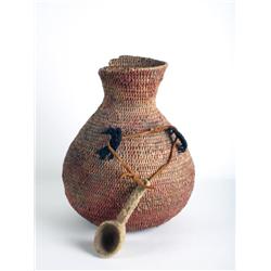 Apache Pine Pitch Basketry Water Olla