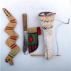 Collection of three Native American items