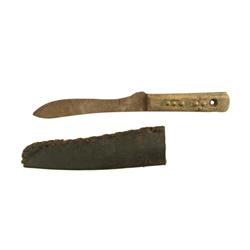 Trade Knife with Tacked Grip and Apache