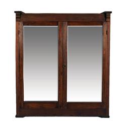 Antique glass front library curio