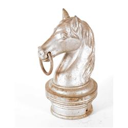 Iron Horsehead Hitching Post