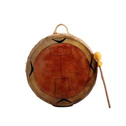 Plains Indian Ceremonial Hide covered Drum