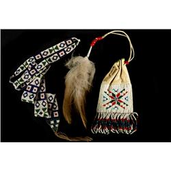 Northern Plains loom beaded Tobacco Bag
