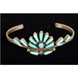 Pedipoint sterling silver bracelet with