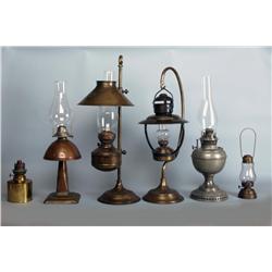 Collection of 6 oil laterns