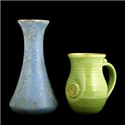 2 pieces art pottery