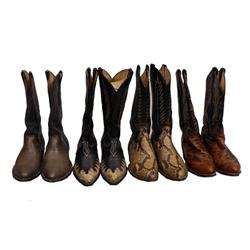 Collection of Four, Size 10D, Cowboy Boots