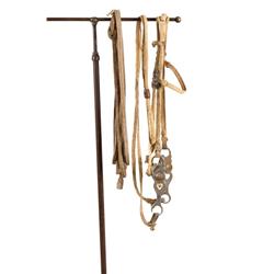 Navajo Old Pawn Buckskin Bridle & Lead Rope