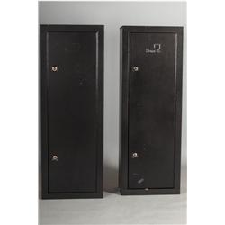 Lot of 2 grey/blk Humak wall mount gun safes