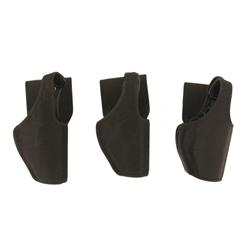 Lot of 3 Bianchi 7100 black leather holsters.