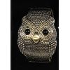 Image 1 : SILVER TONED RHINESTONE OWL TENSION BRACELET