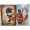 Image 1 : 2 COCA-COLA ADVERTISING SIGNS, ONE METAL, ONE WOOD