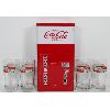 Image 1 : 4PC COCA COLA 8OZ GLASS SET W/ ORIG. COLLECTOR TIN