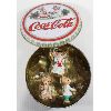 Image 1 : COCA-COLA CHRISTMAS TIN W/3 TREE ORNAMENTS