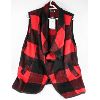 Image 1 : YACUN WOMEN'S BUFFALO PLAID FLEECE VEST