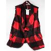 Image 1 : YACUN WOMEN'S BUFFALO PLAID FLEECE VEST