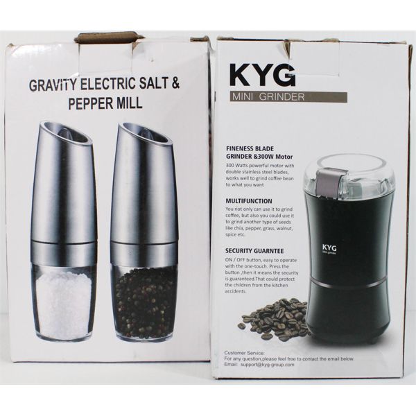 ELECTRIC COFFEE, SALT AND PEPPER GRINDER