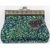 Image 1 : SEQUINED PEACOCK THEMED CLUTCH 