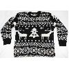 Image 1 : WOMEN'S XXL BLACK AND WHITE CHRISMAS SWEATER