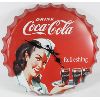 Image 1 : COCA-COLA "REFRESHING" BOTTLE CAP WALL CLOCK