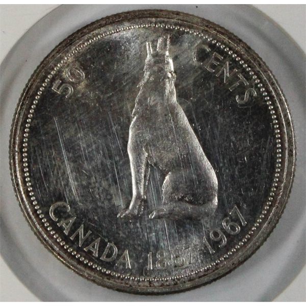 1867-1967 CANADA SILVER 50 CENT COIN