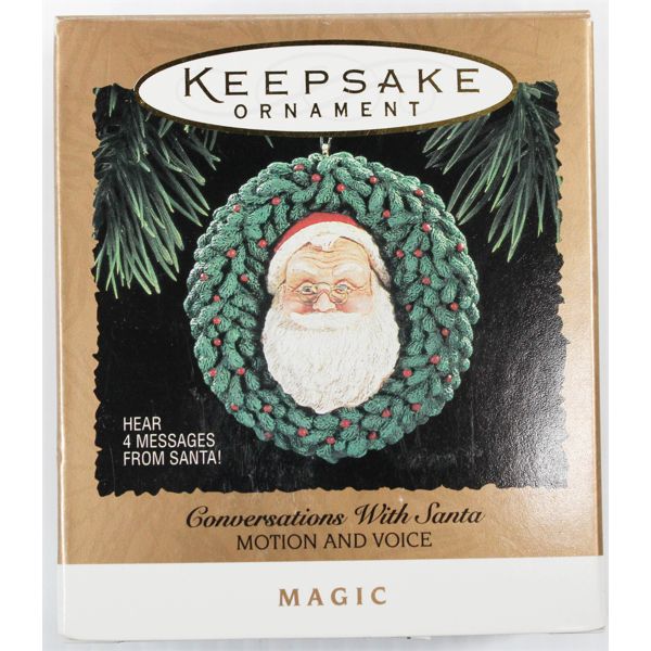 HALLMARK KEEPSAKE CONVERSATION W/ SANTA TREE ORNAMENT