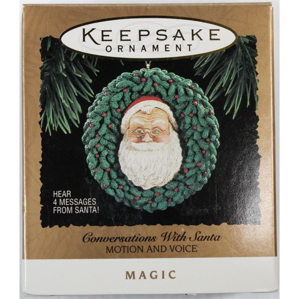 HALLMARK KEEPSAKE CONVERSATION W/ SANTA TREE ORNAMENT