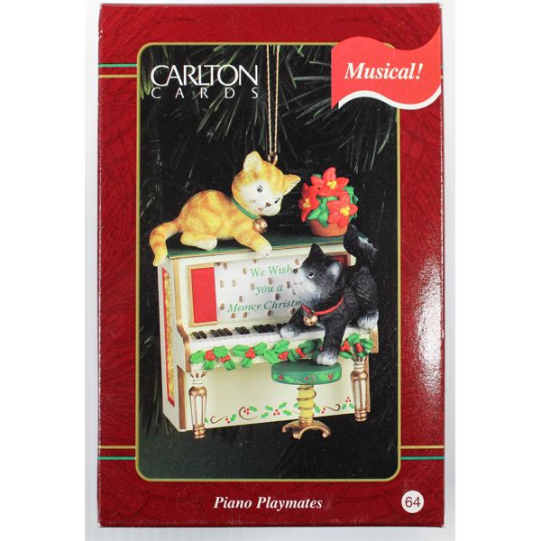 CARLTON CARDS MUSICAL PIANO PLAYMATES TREE ORNAMENT