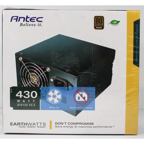 NEW ANTEC 430W ENERGY EFFICIENT COMPUTER FAN