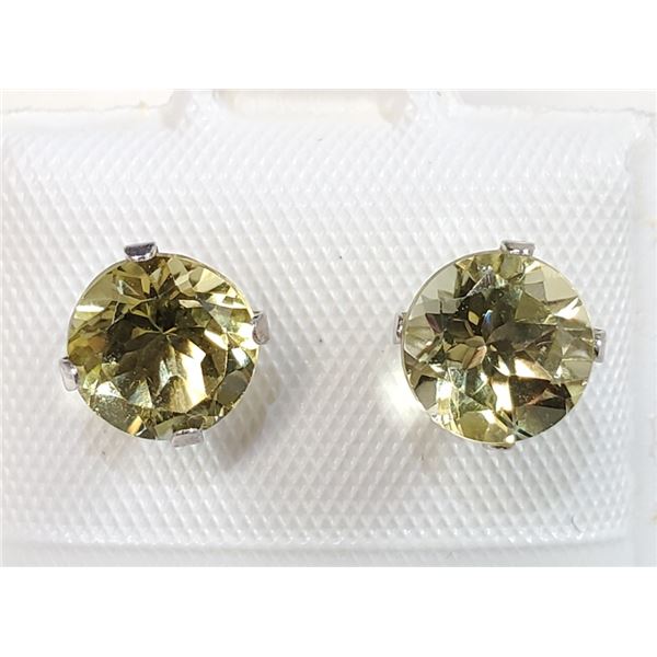 $300 10K  Lemon Quartz(1.85ct) Earrings
