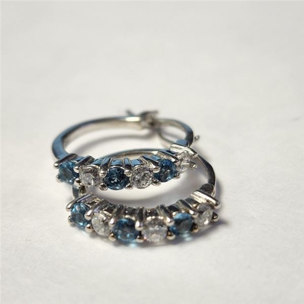 $29.- Silver Blue Topaz Earrings