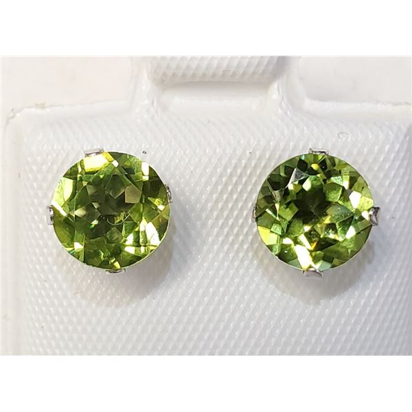 $360 10K  Peridot(1.8ct) Earrings