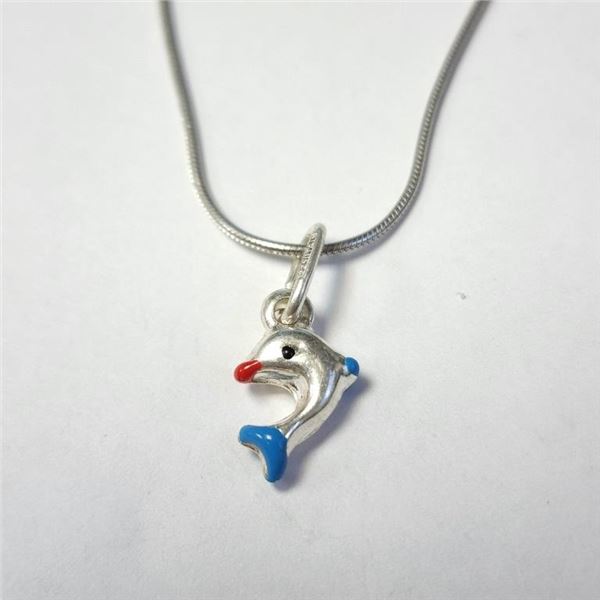 $50 Silver Dolphin 16" Necklace