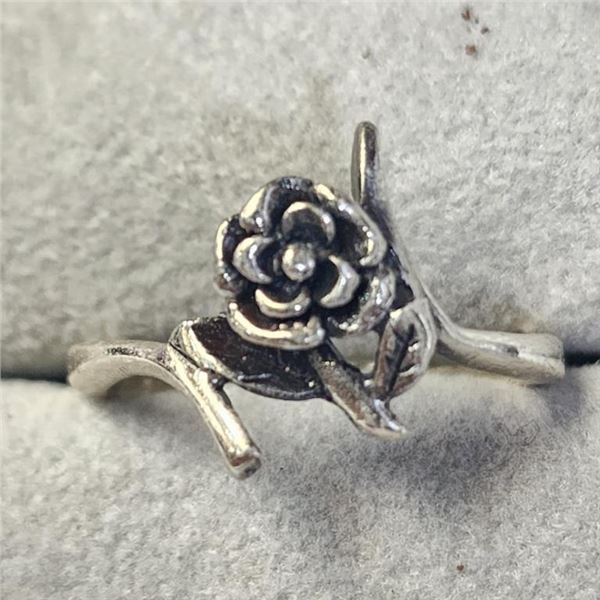$50 Silver Rose Ring