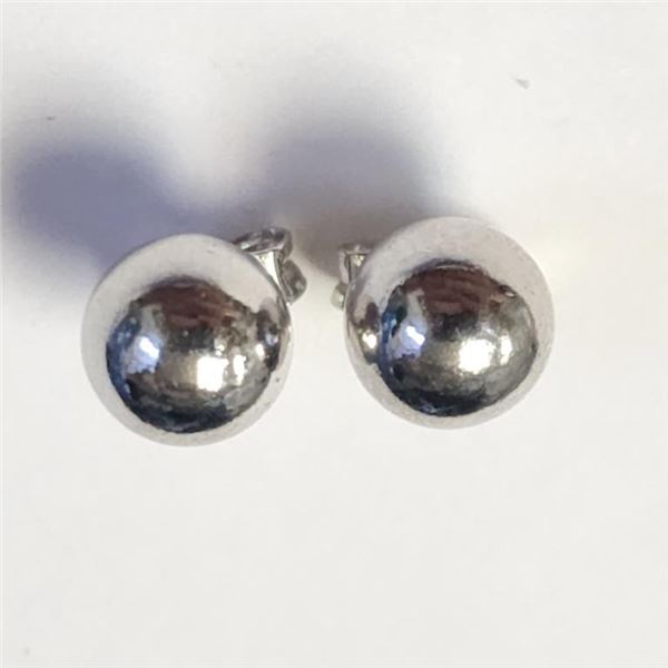 Silver Ball Earrings