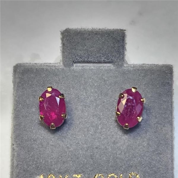 $400 10K  Ruby(0.6ct) Earrings