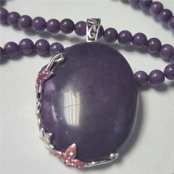 $500 Silver Genuine Gemstone 178" Necklace