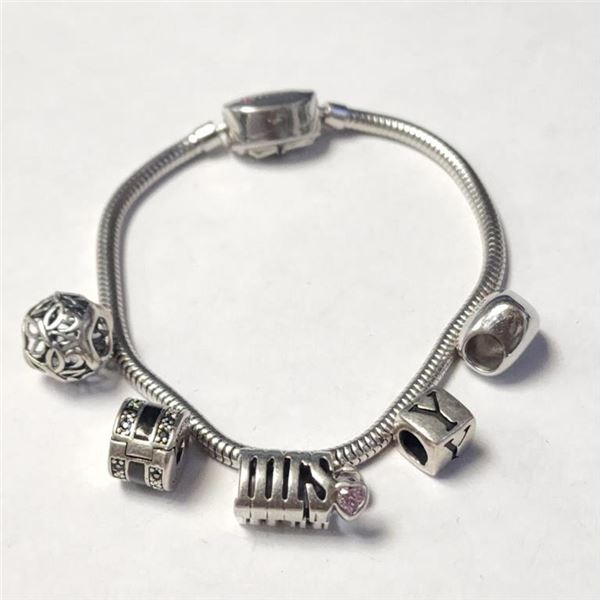 $280 Silver Pandora Style With Beads App 22G Bract