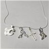 Image 1 : $100 Silver Pack Of 4 Pendant With Chain Necklace