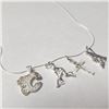 Image 2 : $100 Silver Pack Of 4 Pendant With Chain Necklace